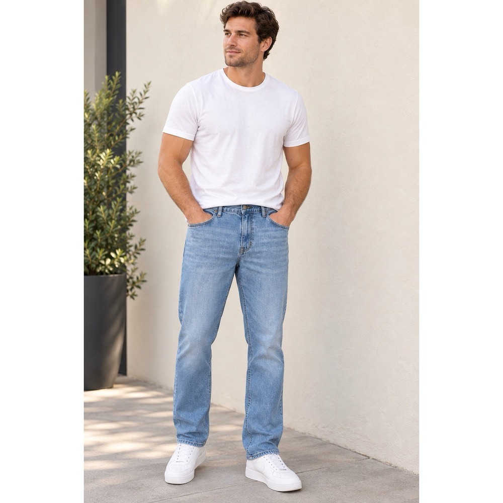 Banana Republic Jeans Mens 38x30 Skinny Fit Blue Stretch Denim Faded Wash -3768